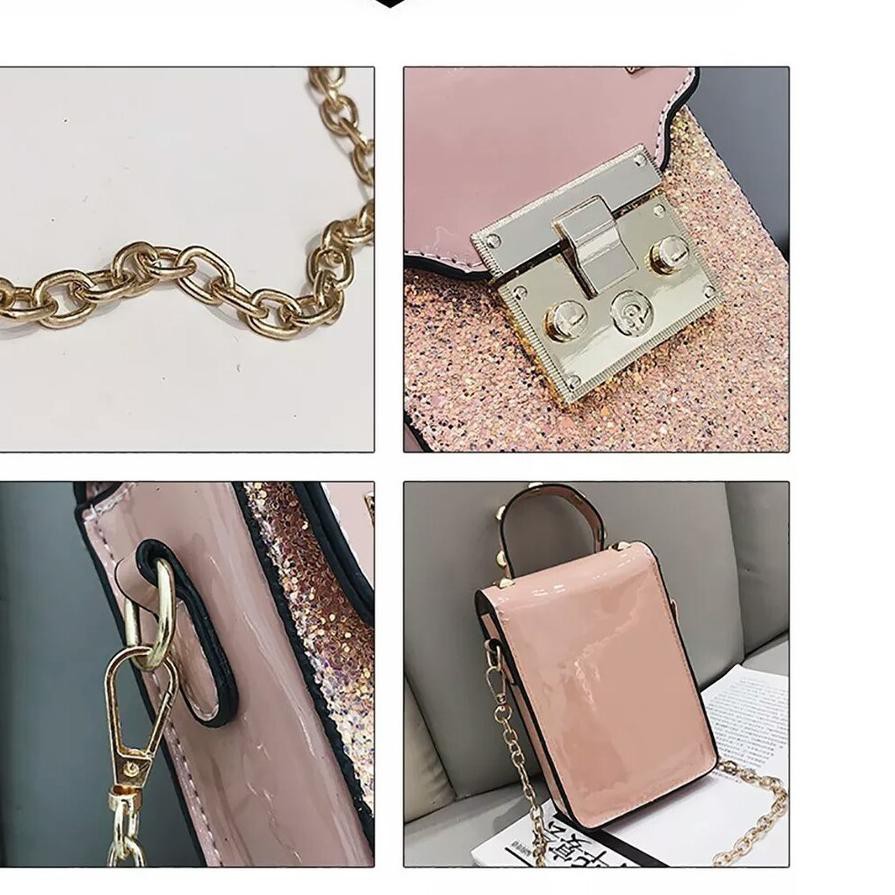 ♛LARIS MANIS♛ Tas Pesta Kecil Mewah Selempang Wanita Tali Rantai Ponsel Slempang Hp Cewek Sling Phon