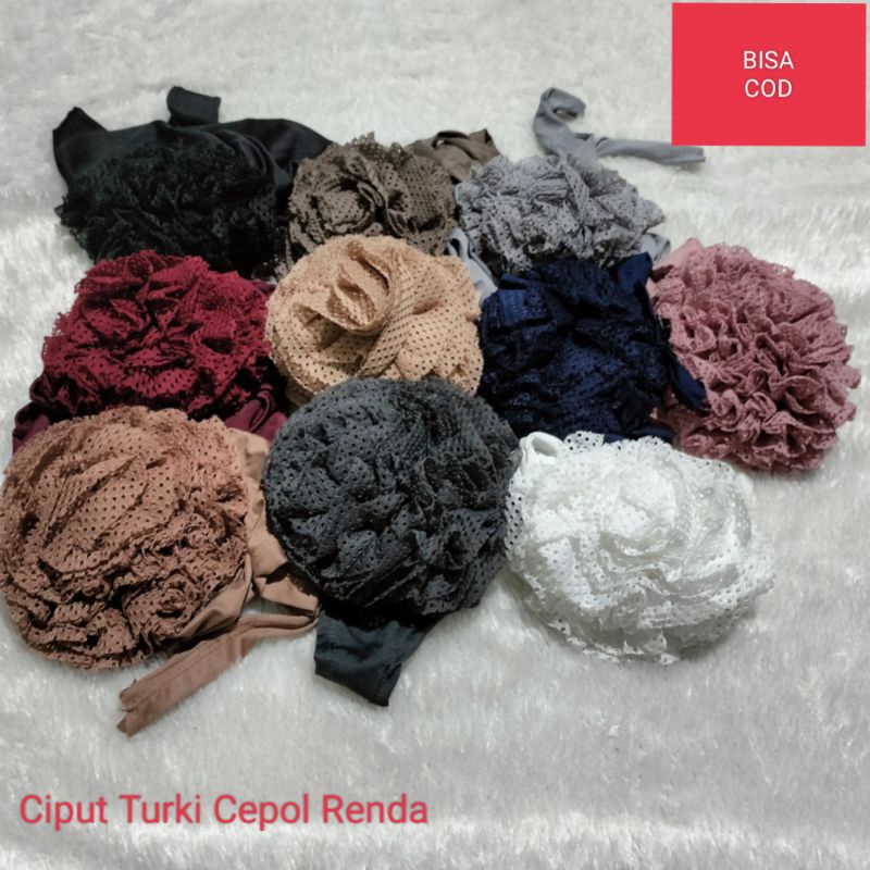 Ciput Turki Cepol Renda  /  Inner Turki Bahan Kaos Spandek