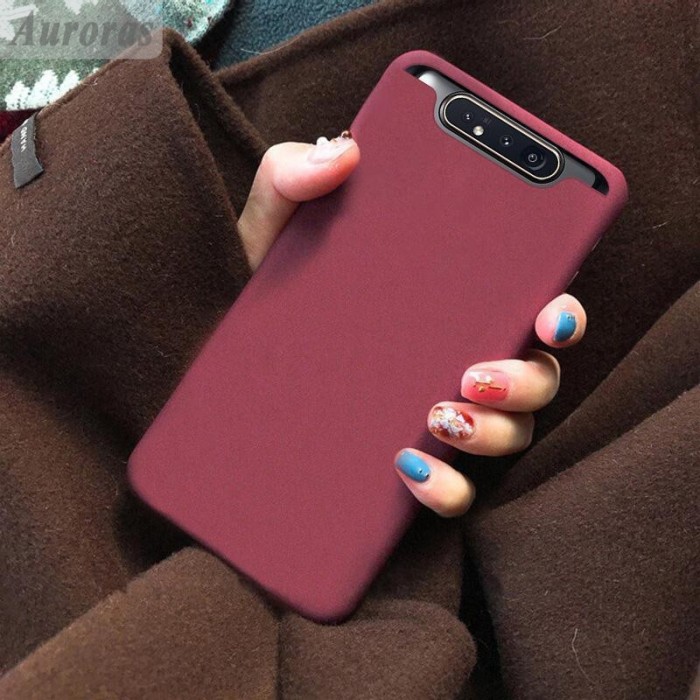 SAMSUNG A80 PREMIUM TPU SANDSTONE SILIKONE CASE ANTI LICIN