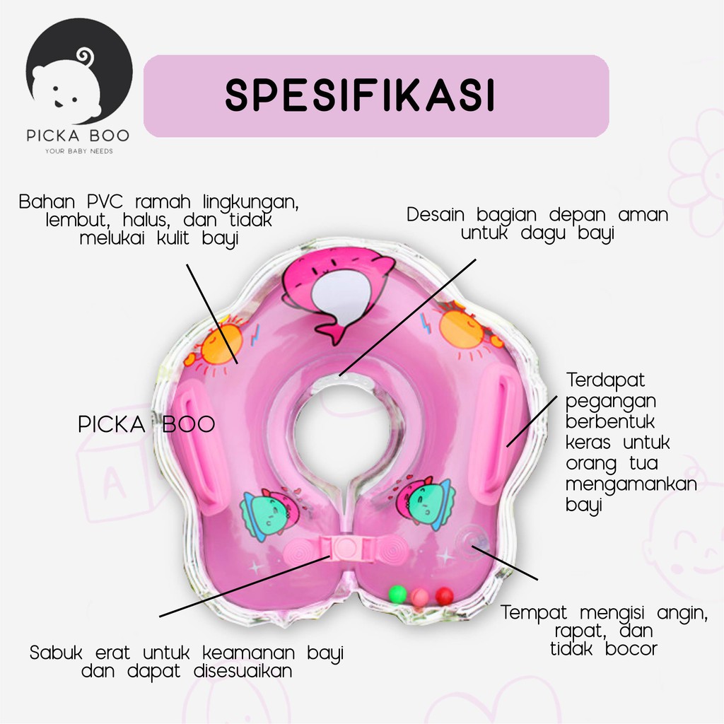 PICKA BOO Pelampung Leher Anak Motif