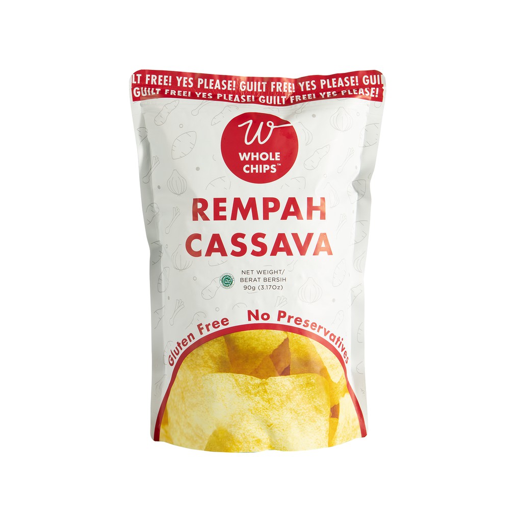 Whole Chips Rempah Cassava 90gr - Keripik Singkong Organic Whole Chips