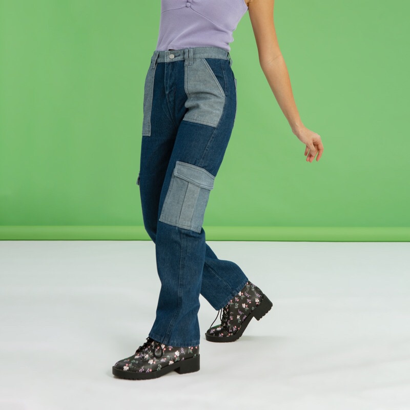 VIERLIN - Jeans 8798 - HW BAGGY CARGO JEANS