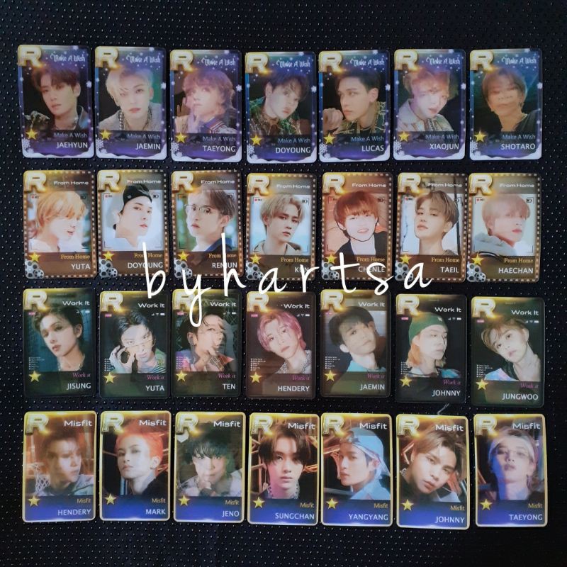 [BOOKED] Lenticular Card NCT U 2020 Make A Wish, From Home, Work It, Misfit