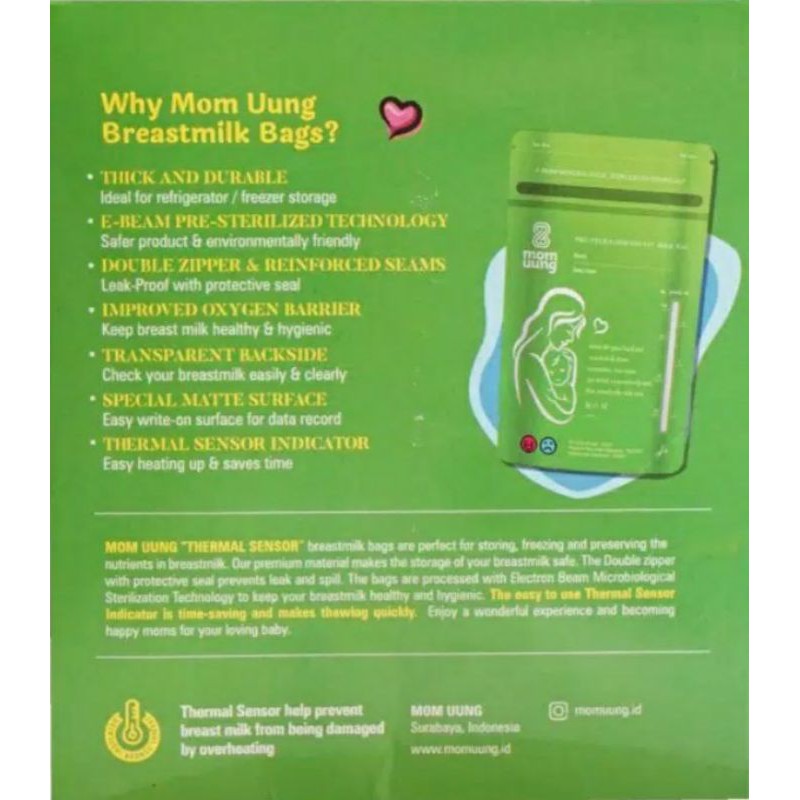 KANTONG ASI MOMUUNG 5pcs / MOM UUNG Asibag 100ml BPA FREE