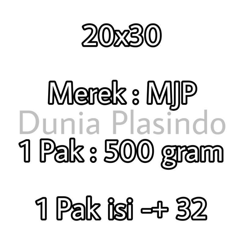 Plastik PP Bening MJP Tebal 0.12 uk. 20x30 20x35 Kaku untuk Packing Kemasan Snack Kerupuk