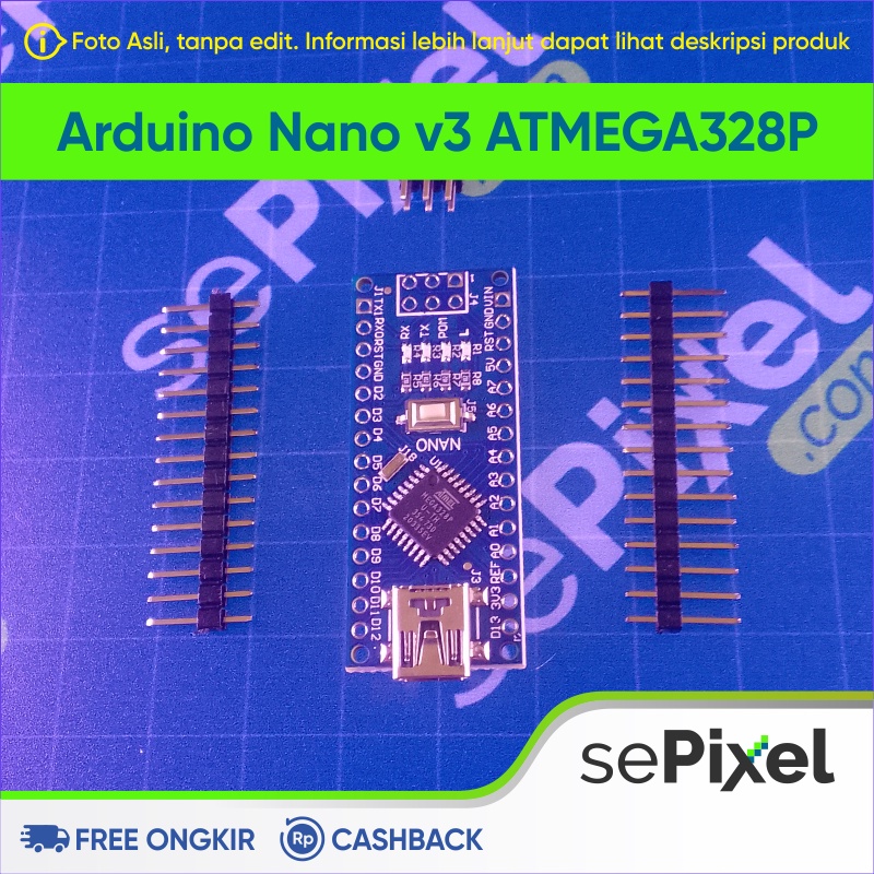 Jual Arduino Nano v3 v3.0 ATMEGA328P 5V 16Mhz CH340 | Shopee Indonesia