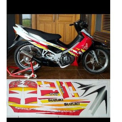 striping satria hiu merah putih