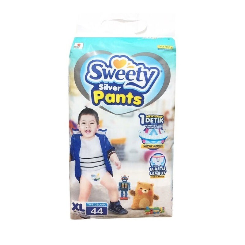 Sweety Silver Popok Celana Bayi Anti Bocor Pant Ukuran S66 M60 L36 L54 XL44 XXL36