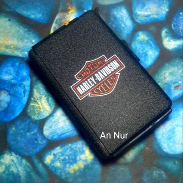 (bayar dirumah) Kotak Rokok Plus Korek Api - Tempat Rokok - Korek Api Unik - Harley Davidson