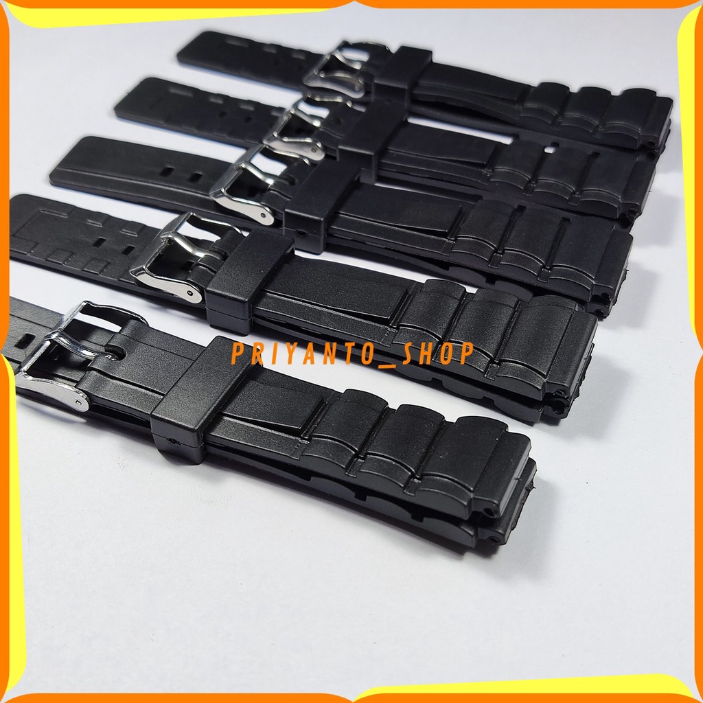 Tali Karet Jam Tangan Murah Casio QQ QnQ Qnq 18mm Rubber Strap Hitam