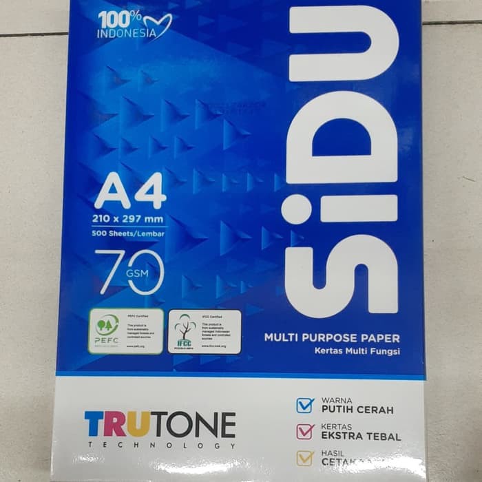 

KERTAS HVS SINAR DUNIA SIDU Uk. A4 70 / 75GR