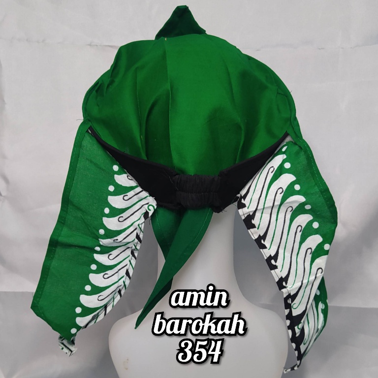 COD...!!! Iket Sunda Motif Jawa Timuran - Warna Hijau - Ukuran All Size (Bisa Untuk Anak &amp; Dewasa) #Adat #Jawa #Tradisional