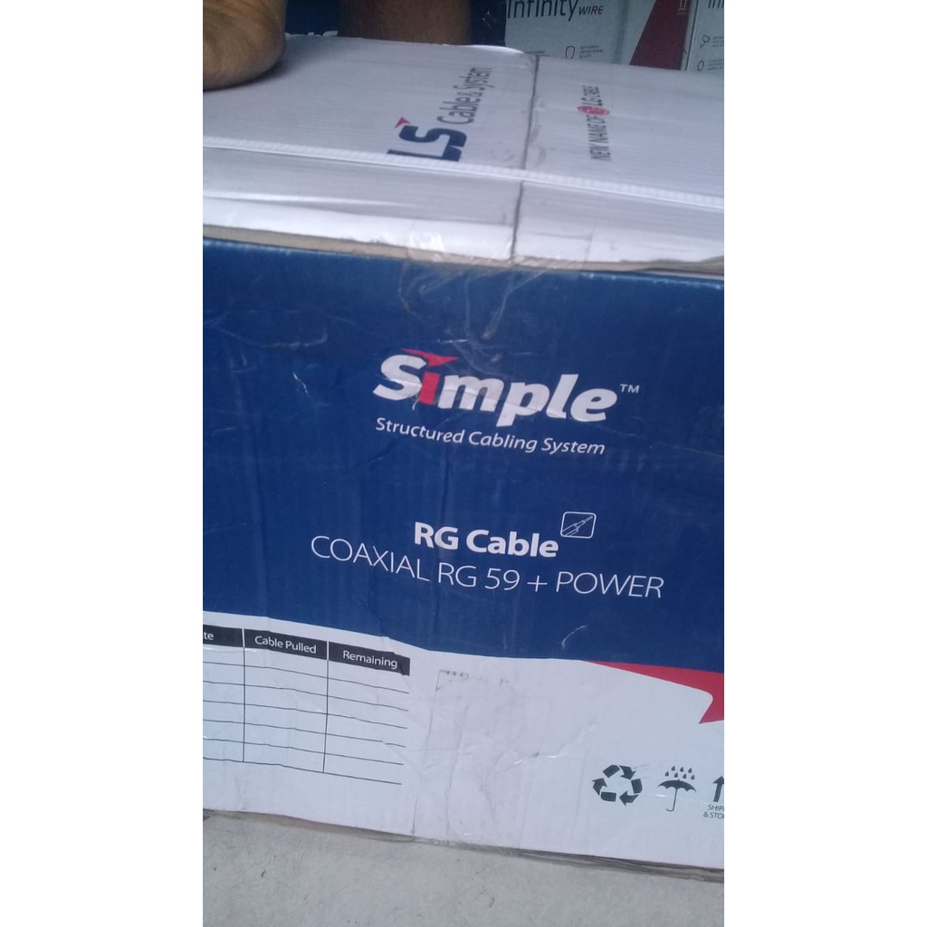 Kabel CCTV LG/LS RG59 + power (300 mtr) coaxial rg59p cable