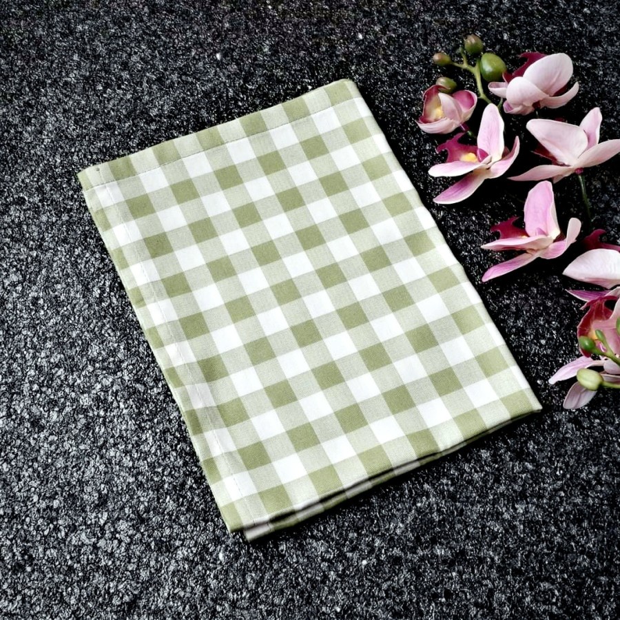Serbet / Napkin / Photo Props Kotak Kotak Hijau