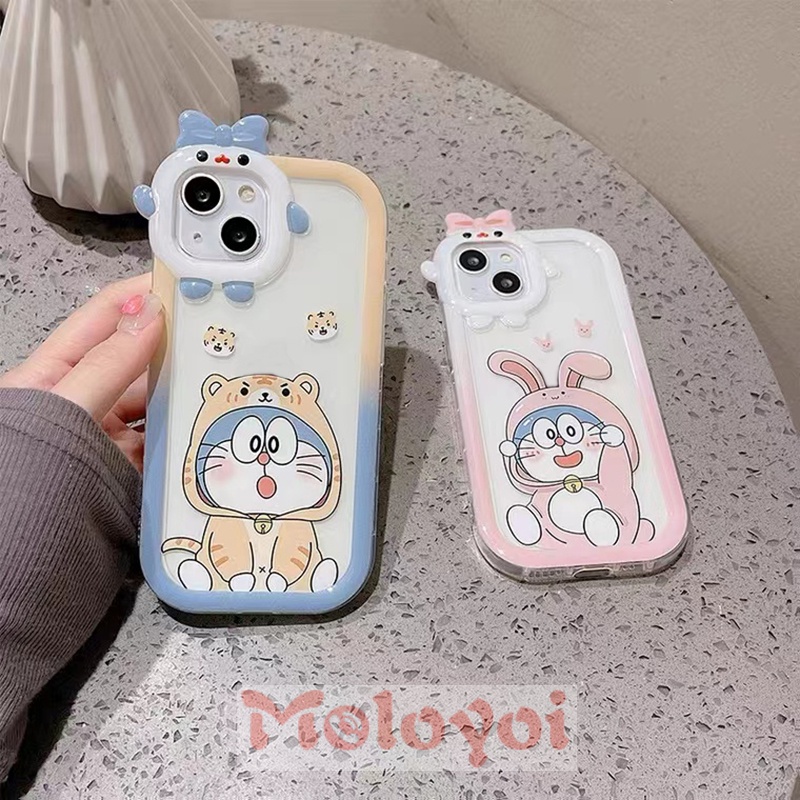 Soft Case TPU Motif Kartun Animasi Doraemon 3D Untuk IPhone XR 7 8 14 Plus 11 13 12 14 Pro MAX X 6 6S Plus XS MAX SE 2020