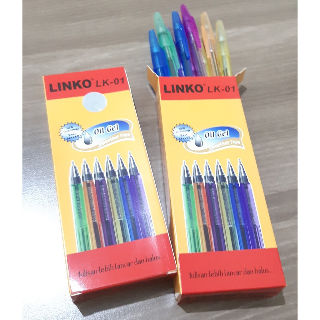 

Limited! (Isi 12) Pulpen LINKO Tinta Hitam - Bolpen Ballpoint Pena Murah Kantor Sekolah