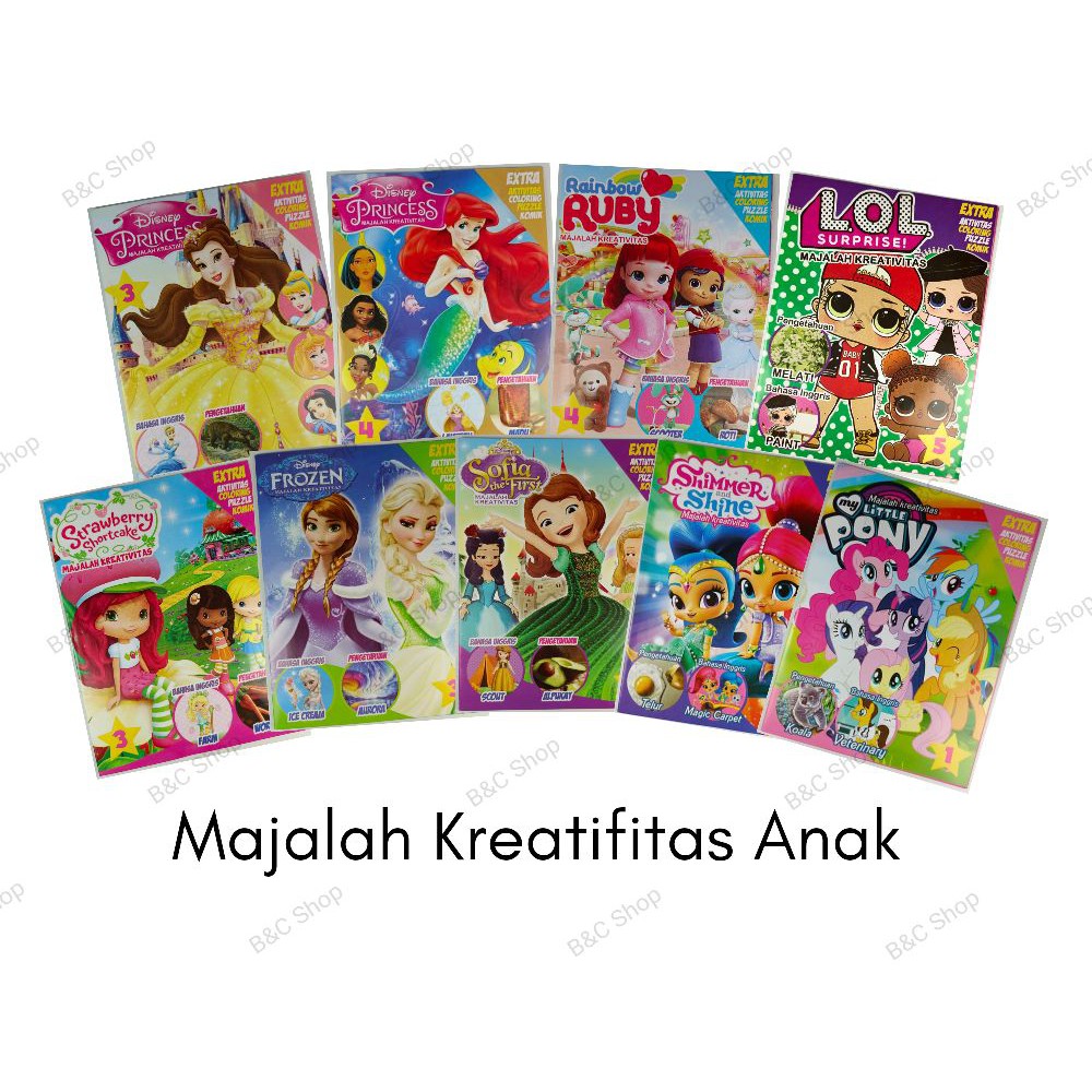 [BC Shop] Buku Mewarnai / Majalah Kreatifitas Anak Perempuan Karakter Barbie Sofia The First Hello K