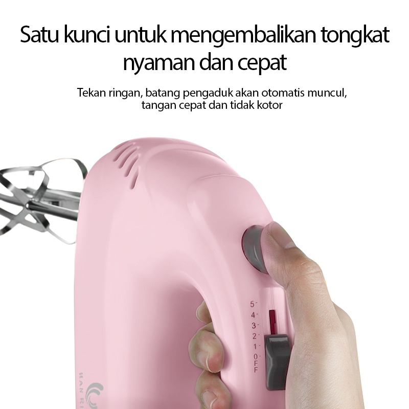Mixer HRDDQ08PK Hand Mixer Pink/Hand Mixer/Hand Mixer Mini/
