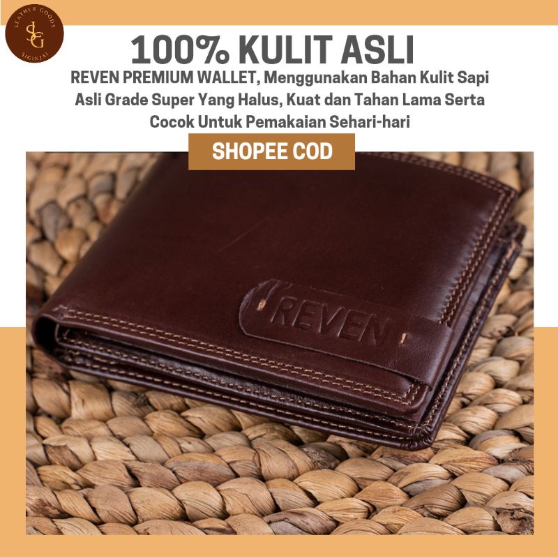  Dompet  Lipat Kulit Pria Reven Premium Wallet Branded 