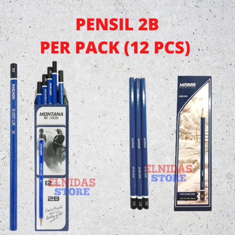 

PENSIL TULIS 2B PER PACK ISI 12 PENSIL
