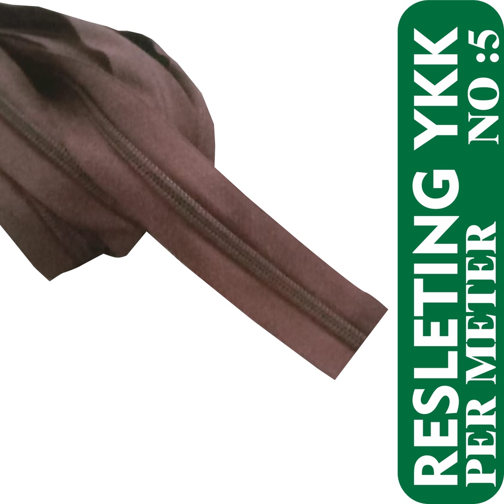 RESLETING /DAUN RESLETING/ Resleting Meteran YKK NO 5 No/ RESLETING Koil Plastik /ZIPPER/ zipper met
