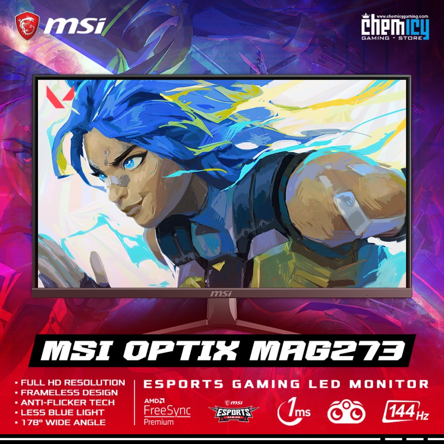 MSI Optix MAG273 27inch 144Hz FullHD FreeSync Gaming LED Monitor