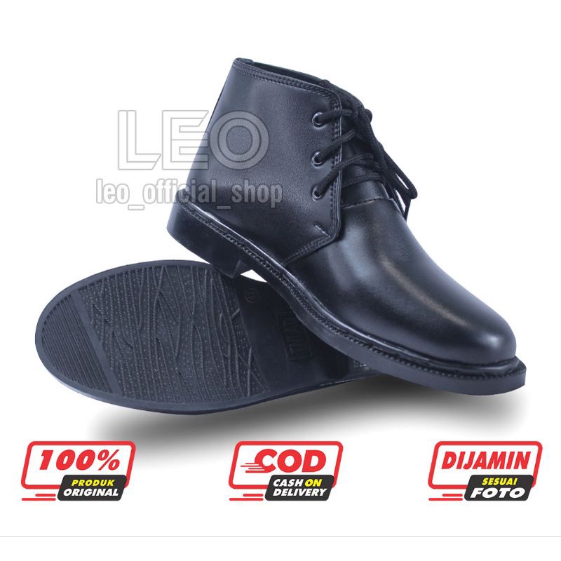 Sepatu PDH DOFF Satpam Security TNI Tali Pria Sepatu Dinas PDH TNI Polri Hitam Pria Tanpa Resliting Sepatu Kerja Dinas Guru PNS Kantor Satpam - KY04