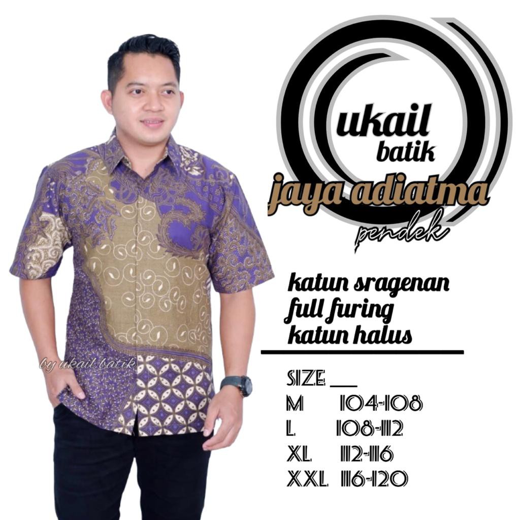 JAYA ADIATMA UKAIL KEMEJA BATIK SOLO PRIA LENGAN PENDEK LAPIS FURING ATASAN BATIK PREMIUM MODERN KATUN HALUS  SBY BULU SETA MERAH DAUN PISANG  KARTIKO UNGU JOGLO UNGU DEWANGGA BIRU KRIDO ANGGO ABINAYA IJO NAWASENA 2 WULU COKLAT MERAK MERAH WAHYU SOGAN