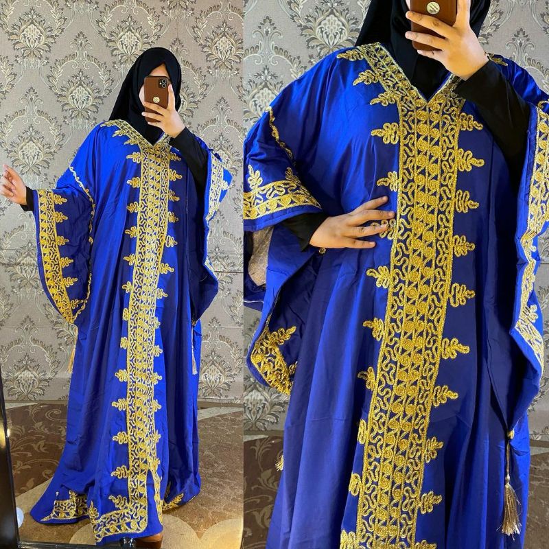 kaftan arab original mesir bordir sulam mewah