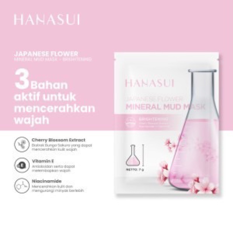 HANASUI MUD MASK KOREAN 3VARIAN 7gr