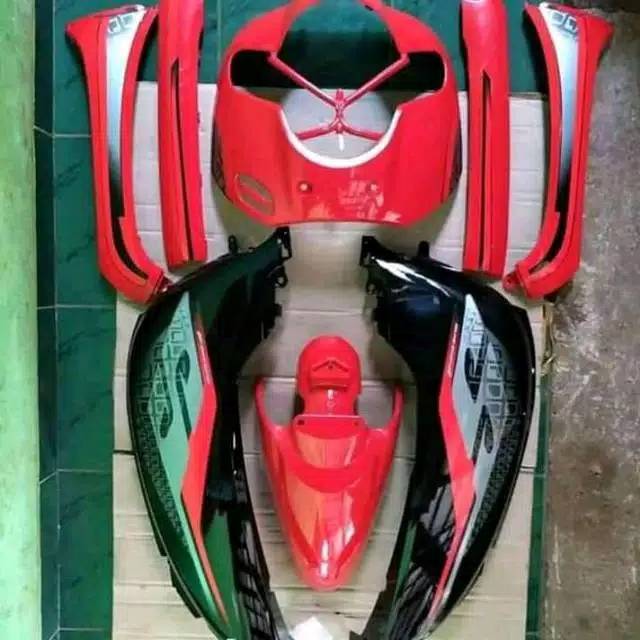 BODY HALUS SCOOPY LED 2017 2020 MERAH HITAM