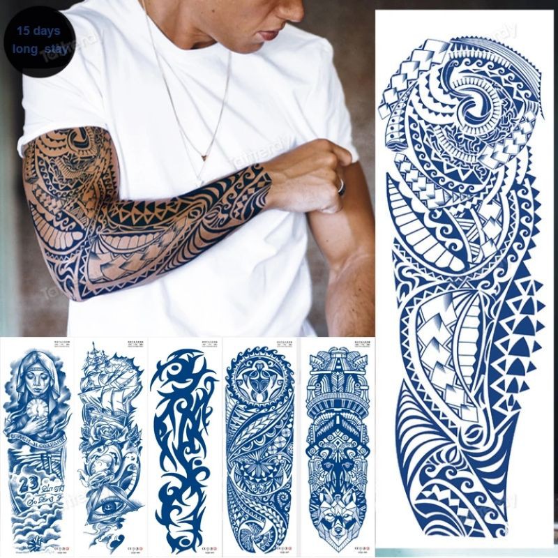 Tatto Full Tangan terbaru Tahan 7-15Hari FULL TANGGAN GRATIS BUBBLE WRAP MODEL GZQB