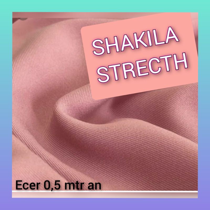 Kain Shakila strech ecer 0,5 mtr an halus bagus