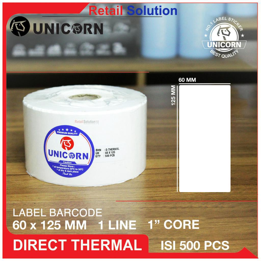 Stiker Barcode Label Thermal - 60x125 mm / 60x125mm / 60 x 125 mm