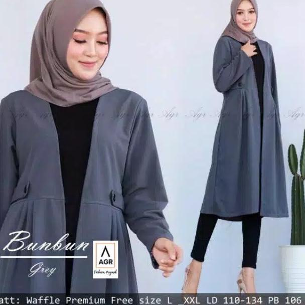 VIKA CARDY -VIKA CARDIGAN - VIKA BLAZER - VICA CARDIGAN LONG OUTER BAHAN WAFFLE PREMIUM 4.8 –SLL.27J