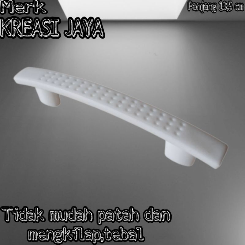 Tarikan Laci Gagang Laci Handle Pintu Lemari Plastik Warna Putih