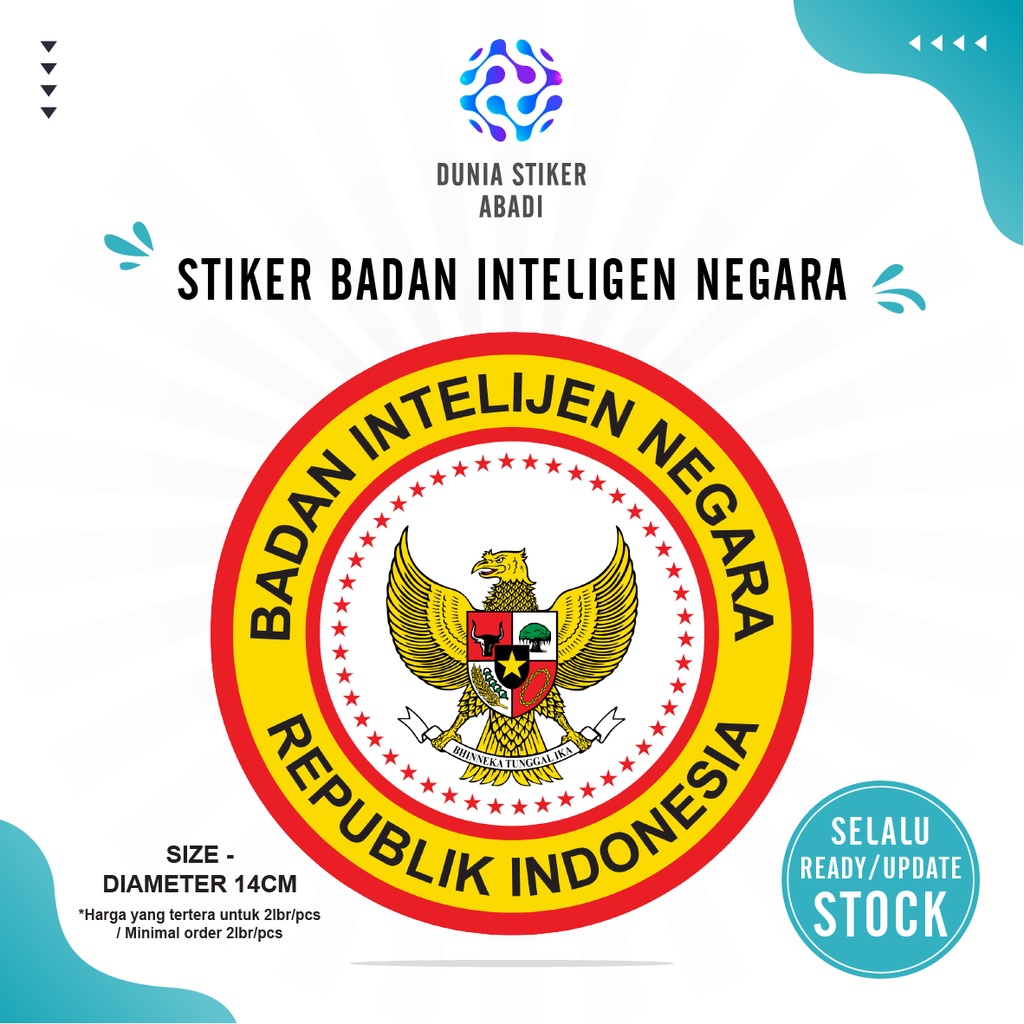 

Stiker Badan Intelijen Negara (BIN) - Per/2 lbr (Diameter 14cm)