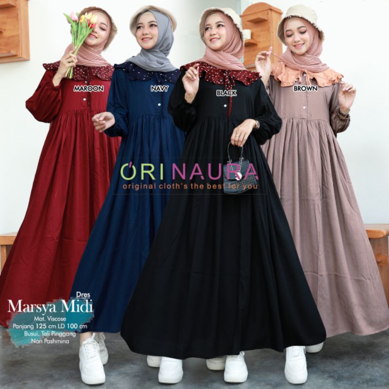 Ori Naura Midi Dress Terbaru