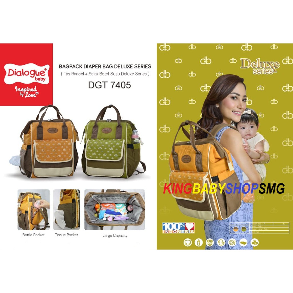 Dialogue Baby Backpack Diaper Bag Deluxe Series DGT 7405 | Shopee Indonesia