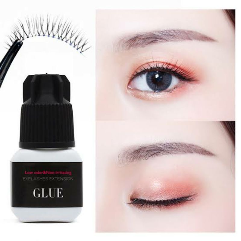 LEM EYELASH TIDAK PERIH BISA UNTUK PEMAKAIAN SENDIRI Funmix/ sky glue/ ladyblack/ macy lem eyelash e