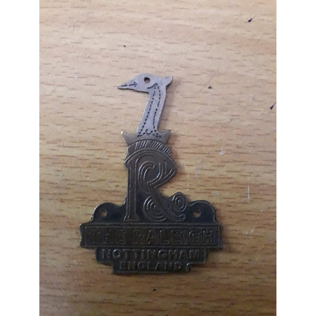 plat atau emblem sepeda onthel merk RALEIGH klasik