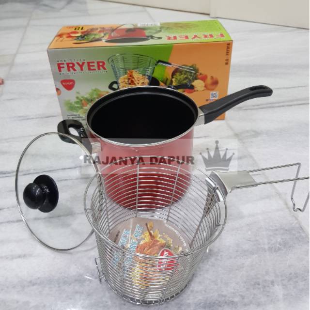 Deep fryer 18 cm maspion / panci penggorengan ayam kentang / deep frier - panci penggorengan kentang