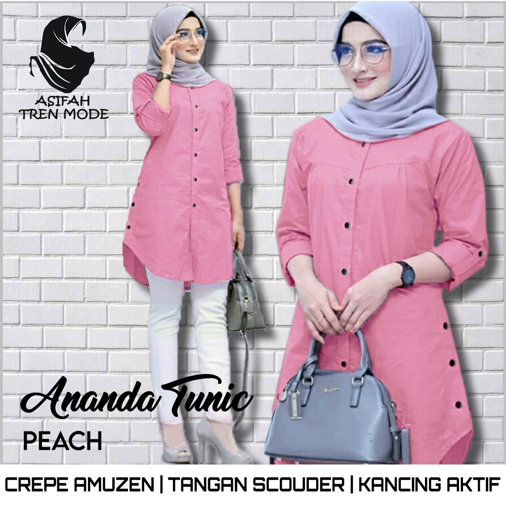 ATM ANANDA TUNIC Baju Atasan Tunic Fashion Wanita Model Terbaru, Termurah & Terlaris