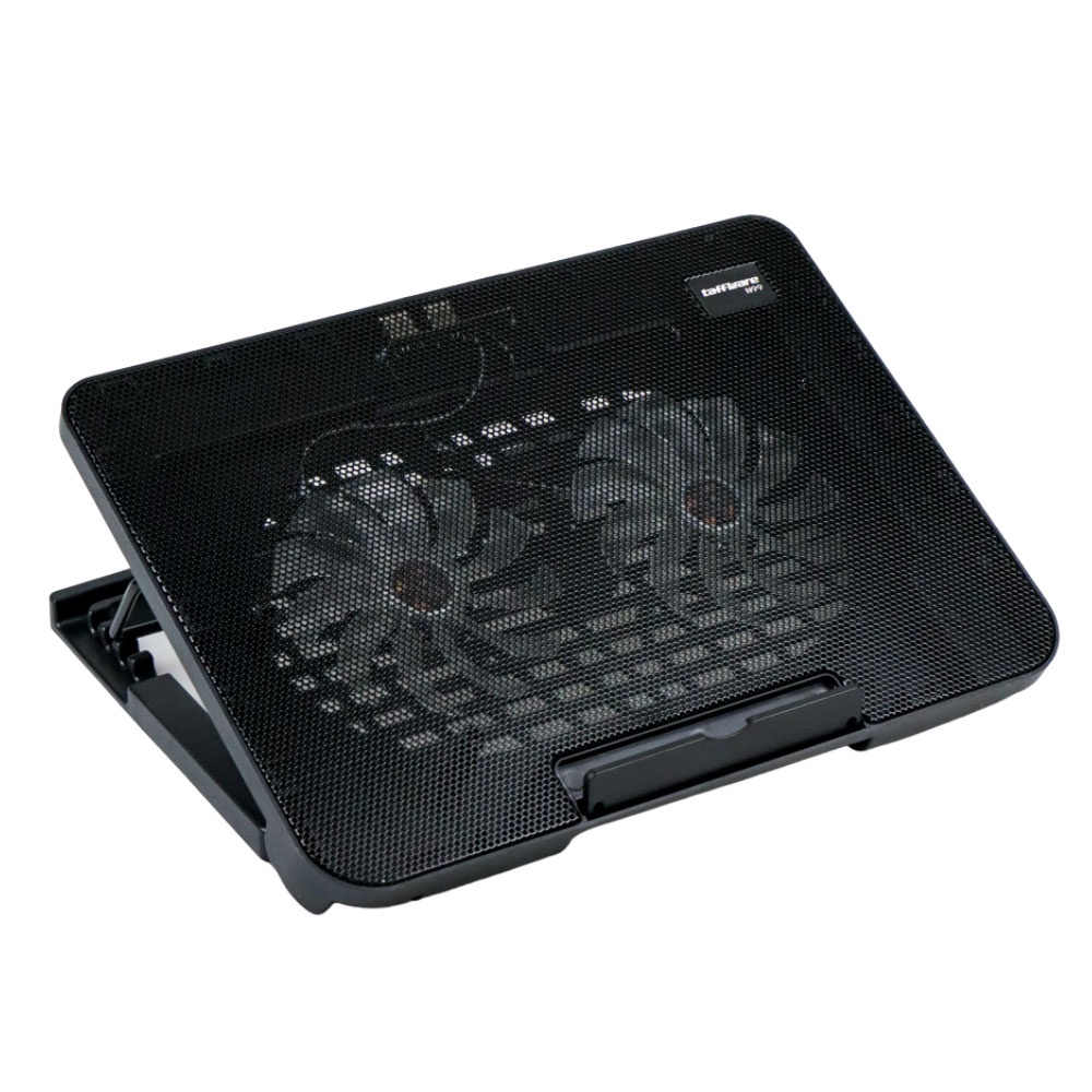 GS8-2 taffware cooling pad laptop adjustable stand 2 kipas 140mm - n99 - black Or-i