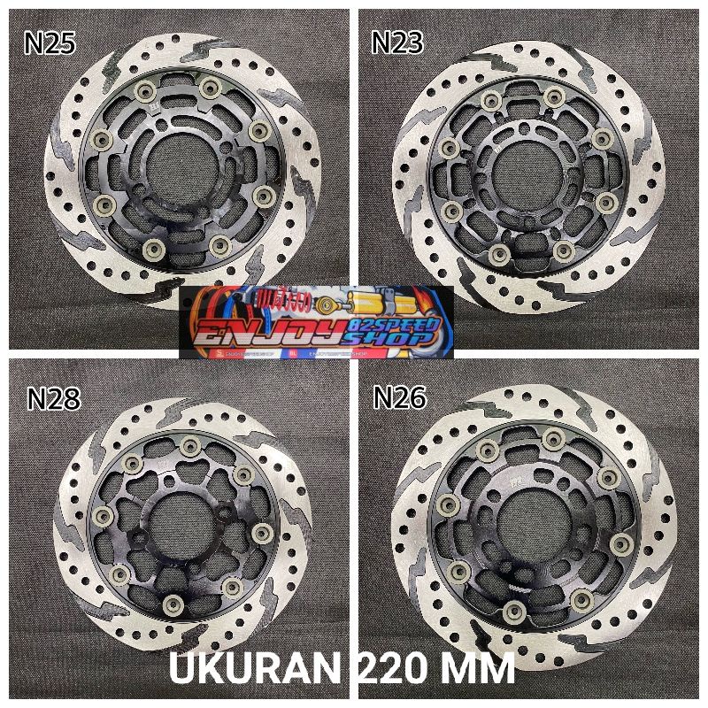 Disc Brake Piringan Cakram Depan 8.1 racing Floating ukuran 220 mm Nuovo Mx jupitzer Fizr Vega matic dll