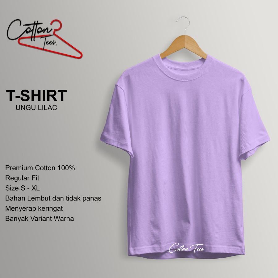 Kaos Polos Baju Pria Kaos Pria kaos Lengan Pendek UNGU LILAC