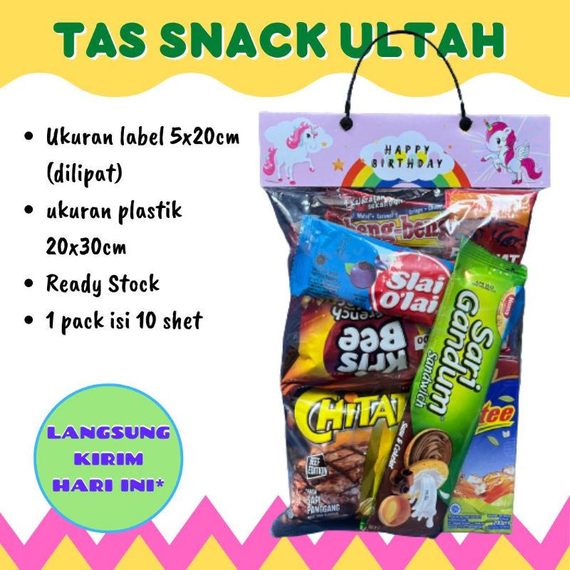 

(10 pcs) Label Snack Ulang Tahun Plastik Snack Ulang Tahun