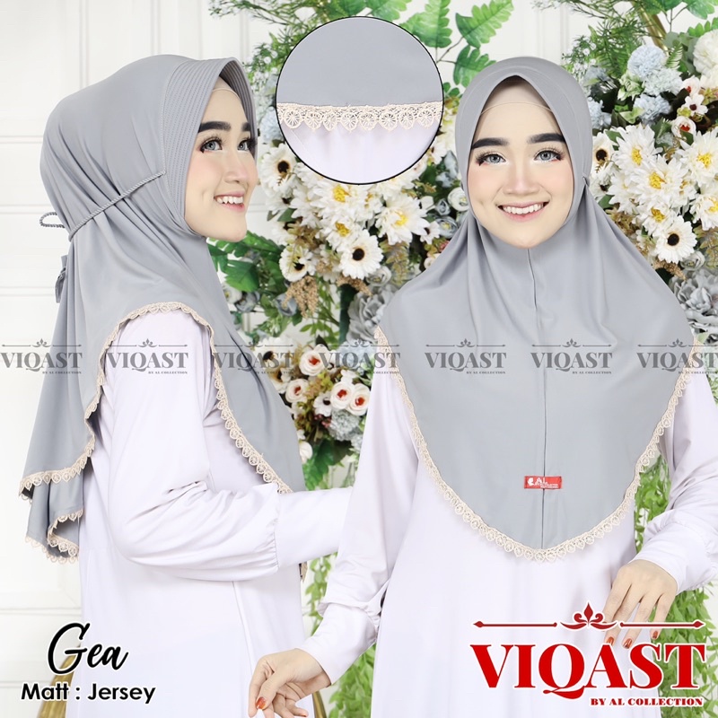 Hijab Bergo Gea Renda Tali Kepang Pet ORIGINAL VIQAST