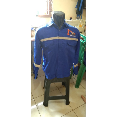 READY ATASAN PRIA Seragam kerja proyek operator alat berat excavator/baju panjang pria/ kemeja Pria