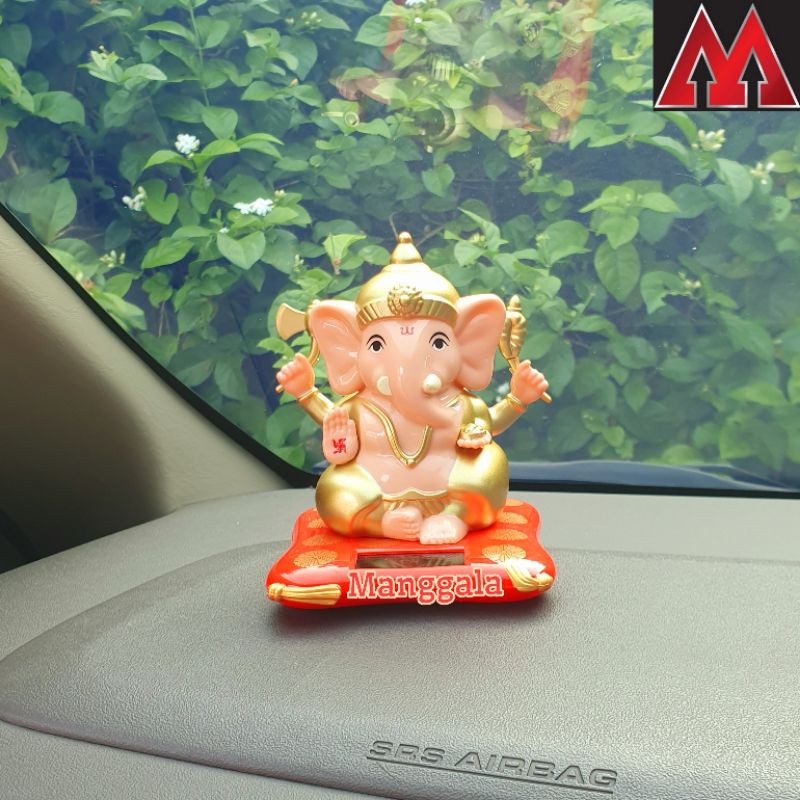Boneka Pajangan Hiasan Kue Bobble Head Goyang Solar Dashboard Mobil Cake Topper Ganesha